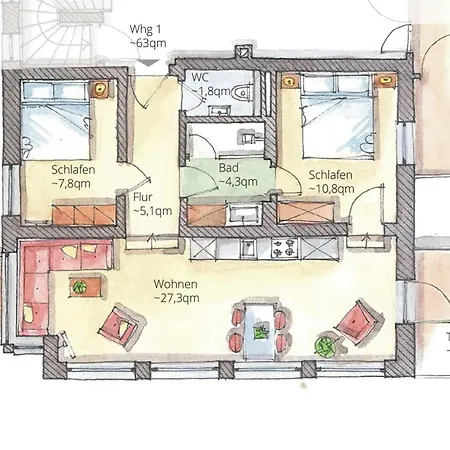 Haus Nordland Wattblick 1 * Juist